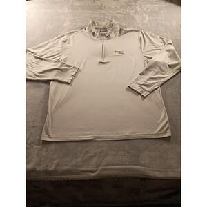 Columbia Pullover Mens XL Gray 1/4 Zip Mock Neck Long Sleeve PFG Fishing Top